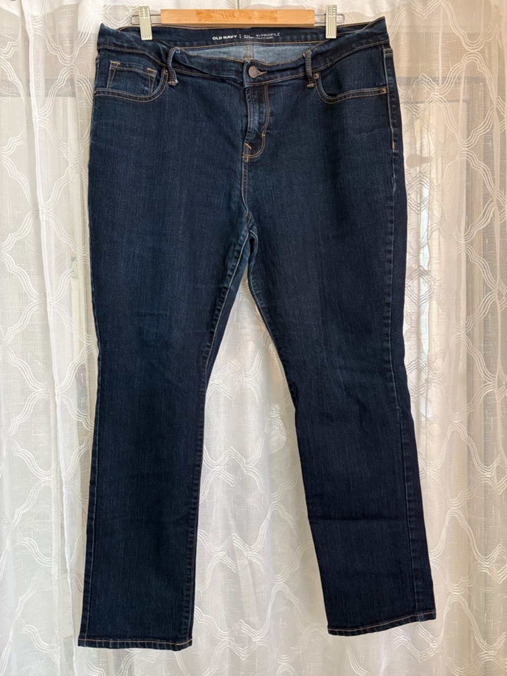 Old Navy Women's Dark Indigo Straight Leg Jeans